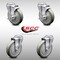 Service Caster 5 Inch SS Gray Polyurethane Wheel Swivel Bolt Hole Caster Set with 2 Brake SCC SCC-SSBH20S514-PPUB-TLB-2-S-2 - alternate 4